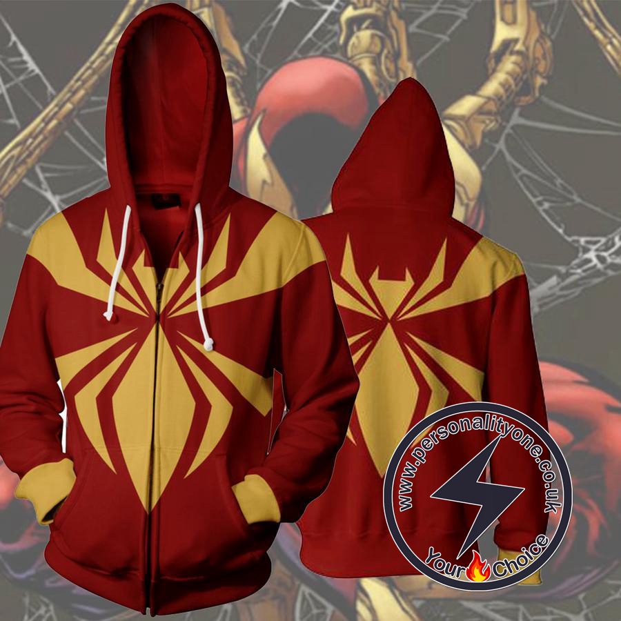 IRON SPIDERMAN 3D Hoodies - ZIP UP - SPIDERMAN 3D